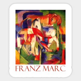 Elephant, Horse and Cow by Franz Marc Sticker